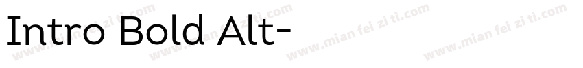 Intro Bold Alt字体转换